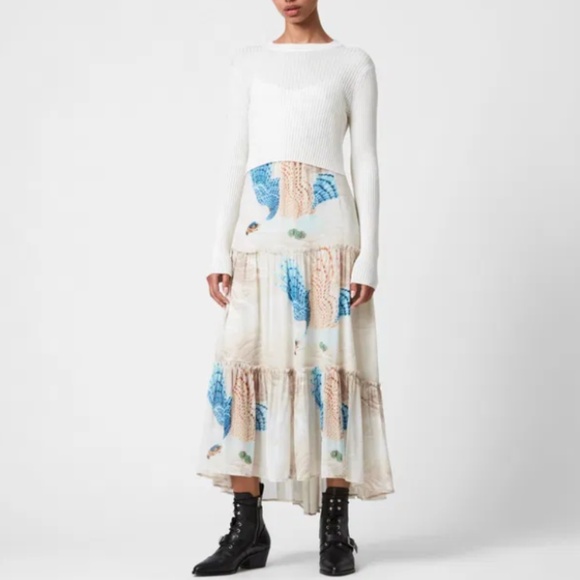 All Saints Tilly Slip Dress and Sweater - Picture 1 of 6